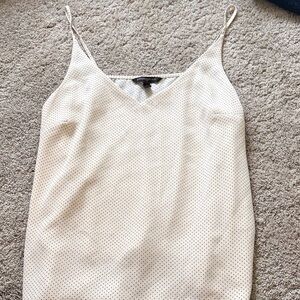 Banana Republic Cream Camisole with Tiny Black Dot Print